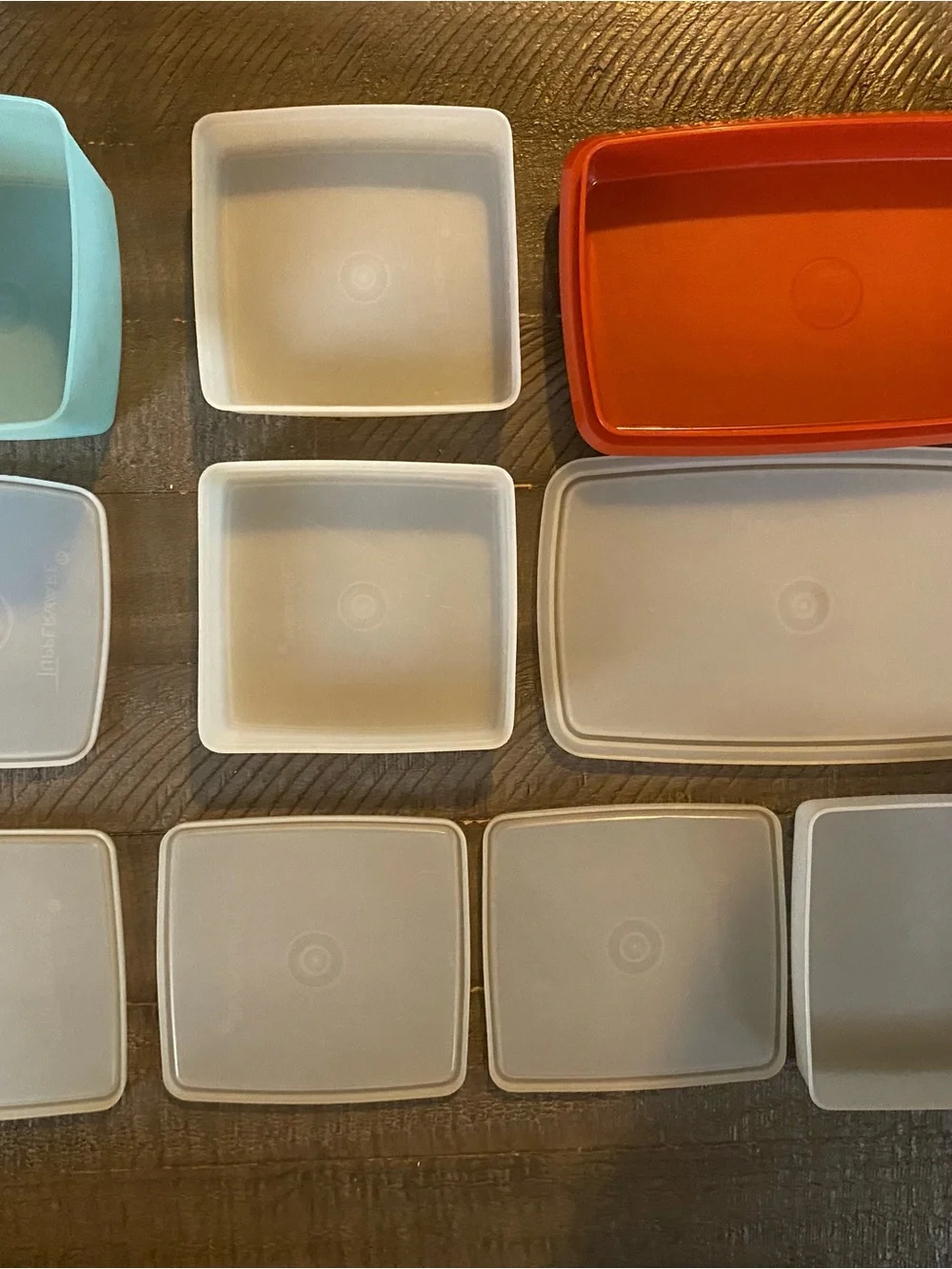 Vintage Tupperware Storage Containers Lot Divided Tray, Sandwich Keepers, etc